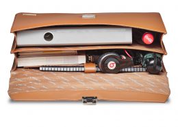 Leder Aktentasche 43 cm x 32 cm x 11 cm