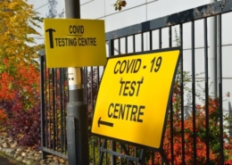 Drive-in Corona-Schnelltestzentrum in Mülheim an der Ruhr
