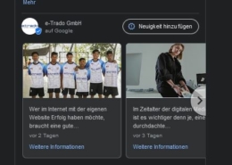 Unternehmensprofil bei Google